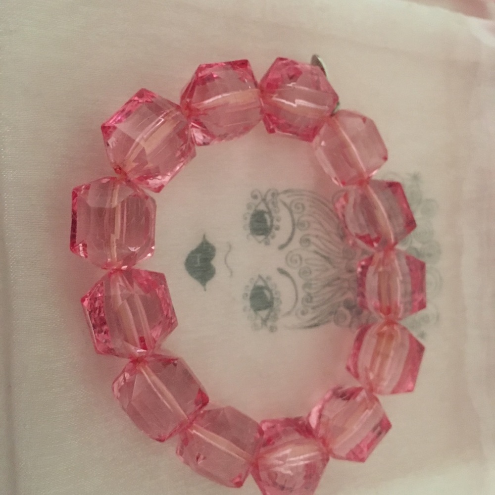 Tarina Tarantino pink lucite bracelet